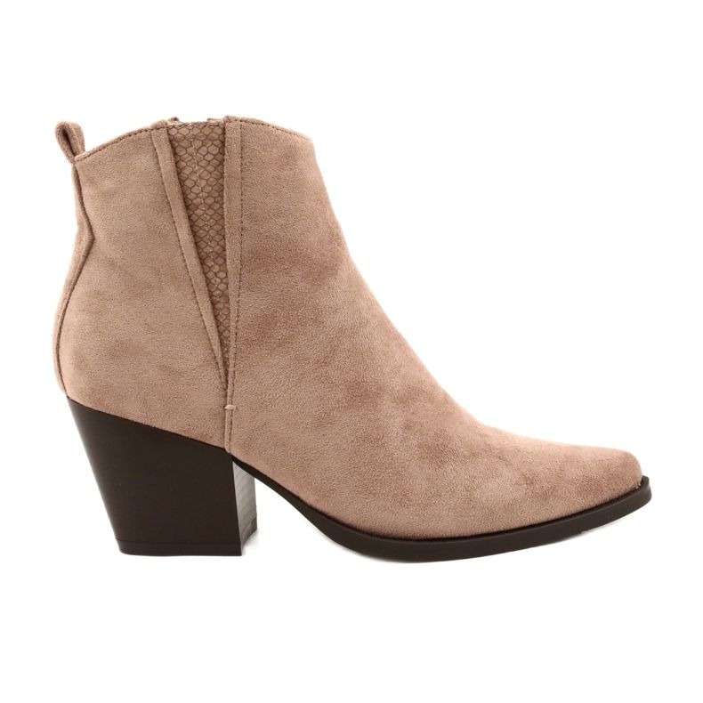 FB2 Women's Boots On High Heel Beige Loud 19051-11