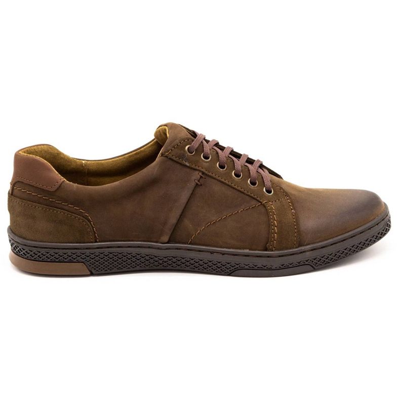 KOMODO Casual leather men's shoes 884K brown