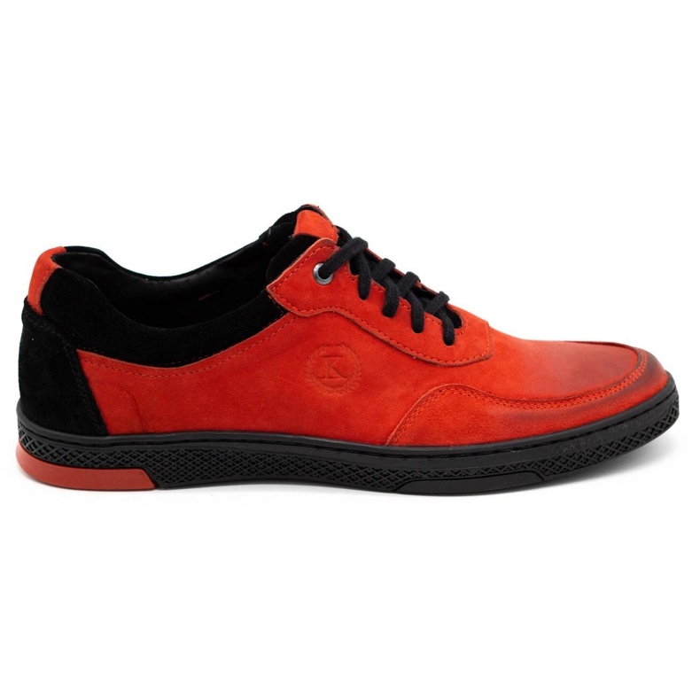 KOMODO Men's leather casual shoes 918K red