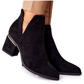 PS1 Women's Suede Boots With Cutouts Black Noel