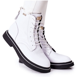 Women's Leather Boots GOE II2N4017 White Women's Leather Boots GOE II2N4017 White