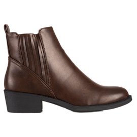 Clowse Booties With A Zipper brown Clowse Booties With A Zipper brown