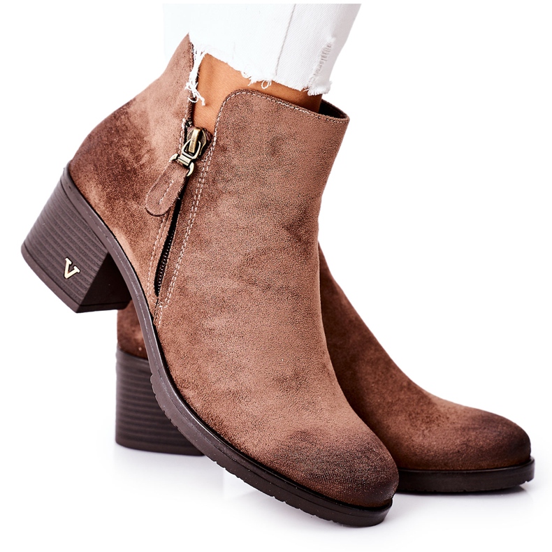 Vinceza Women's Boots Suede Beige Bellarena brown