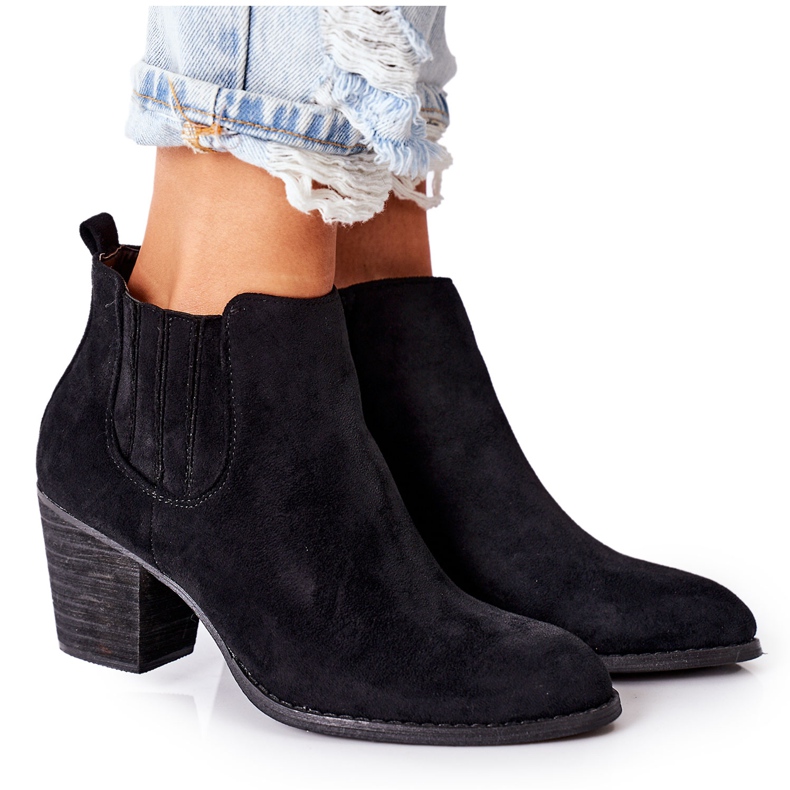 Women's Classic Suede Boots Black Flashbrook