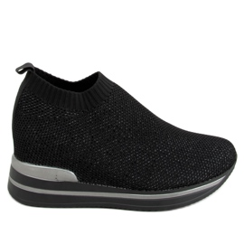 Black RQ316 Black wedge sports shoes