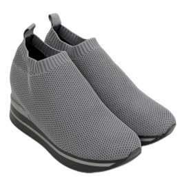 Gray RQ316 Gray wedge sport shoes grey