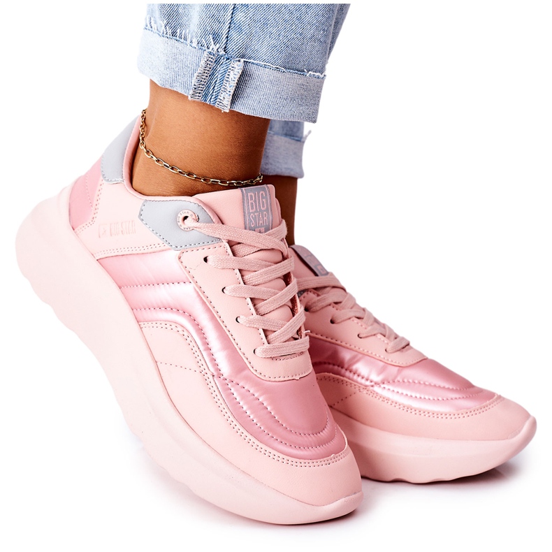 Women's sports shoes Memory Foam Big Star II274333 Pink