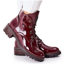 Vinceza Lacquered Maroon Cloghan Warm Boots claret
