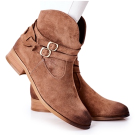 Vinceza Women's Suede Warm Boots Beige Castlerock brown