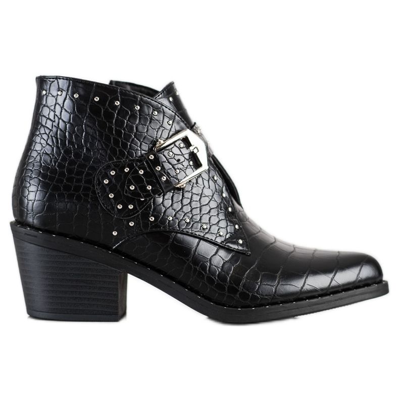 Lucky Shoes Stylish boots with decorations black