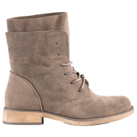 Seastar High suede boots beige