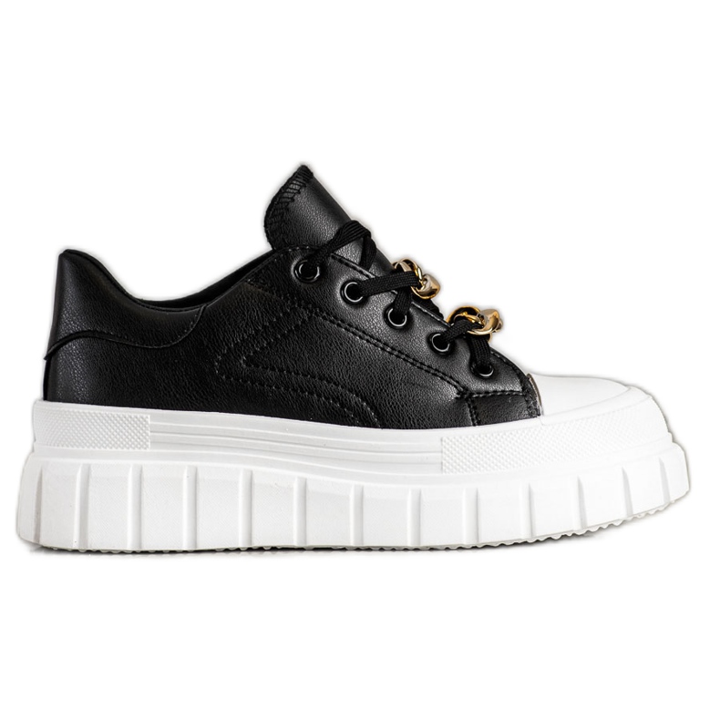 SHELOVET Sneakers With Fashion Chain black