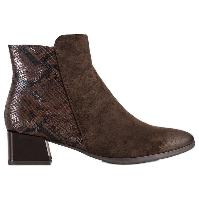 Boots With Snake Print VINCEZA insert brown