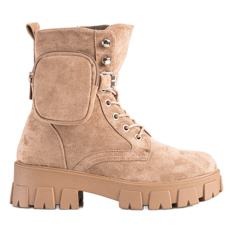 Suede Workers with VINCEZA pocket beige