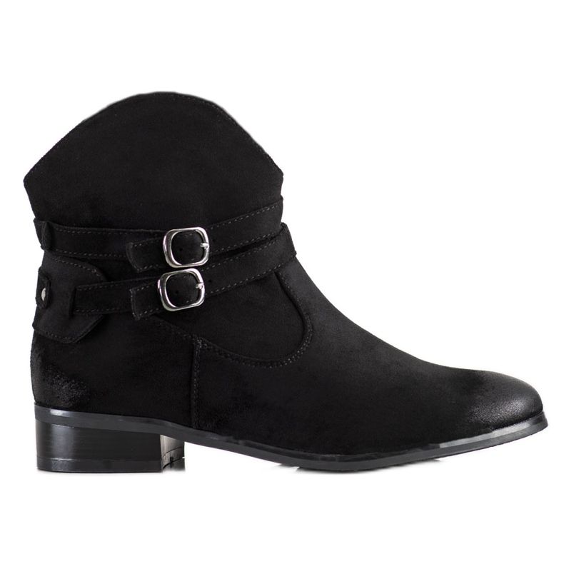 VINCEZA cowboy boots with buckles black