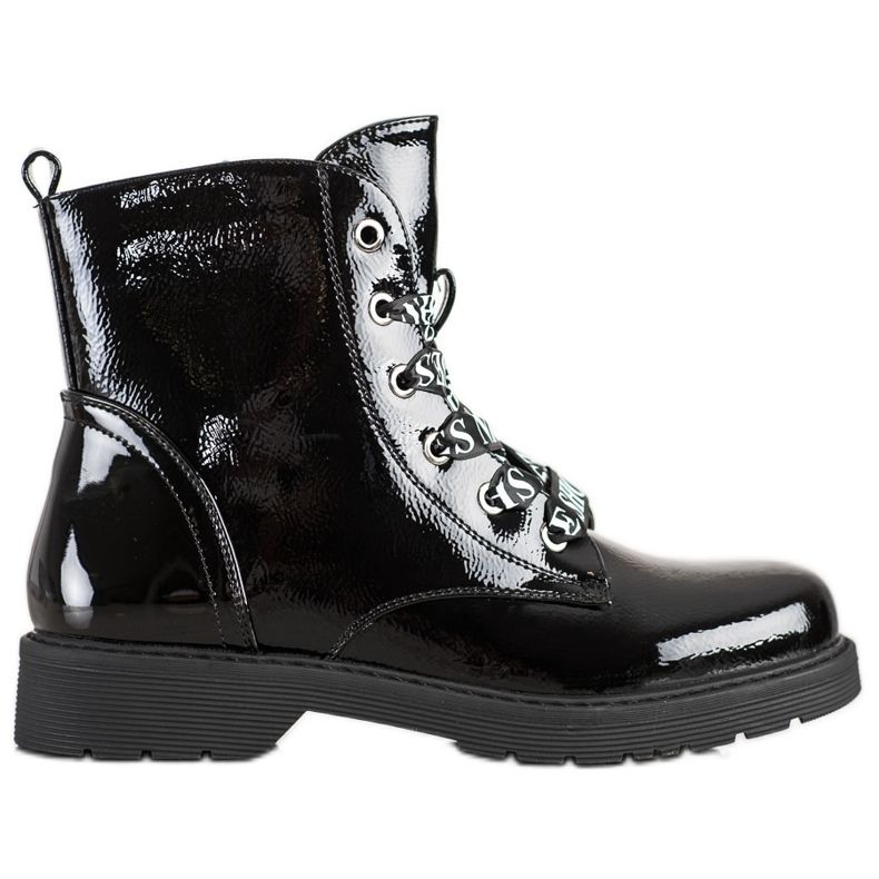 Boots With Decorative VINCEZA Binding black