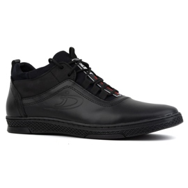 Polbut Men's winter shoes K27F black fleece