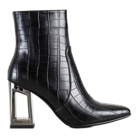 S. BARSKI Boots With Decorative Heel S.BARSKI black