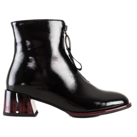 S. BARSKI Elegant boots with a zipper S.BARSKI black