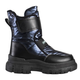 Seastar Velcro snow boots black blue