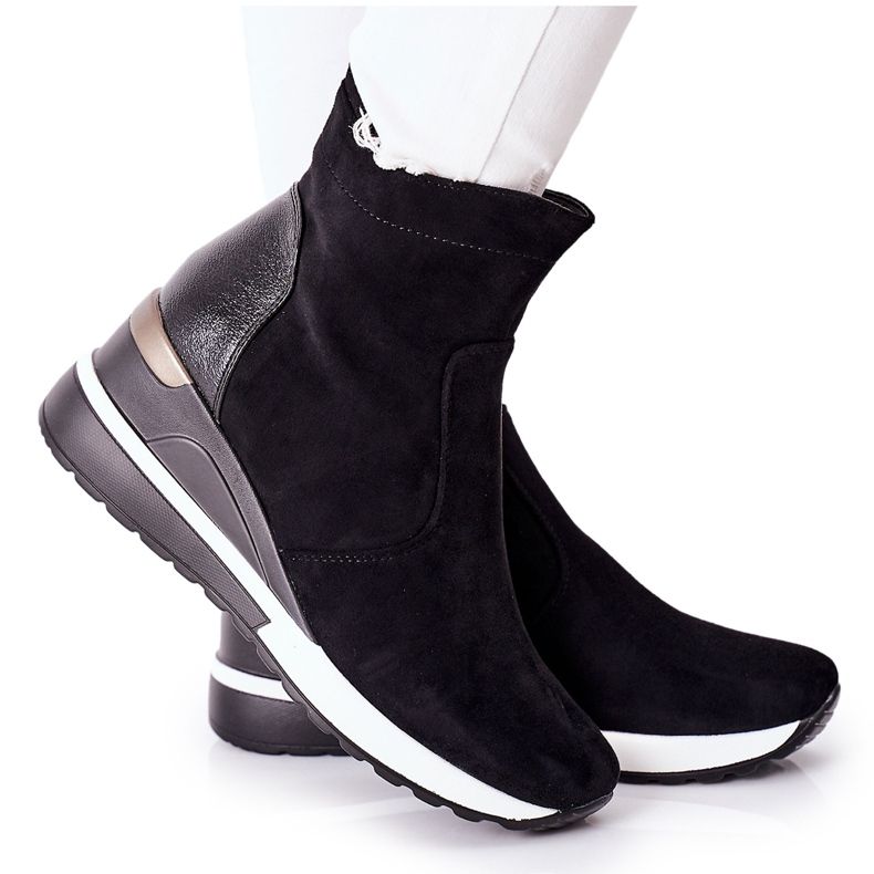 Vinceza Women's boots on a wedge Black Greenfort Vinceza Women's boots on a wedge Black Greenfort