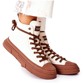 Women's High insulated Sneakers GOE II2N4034 White brown