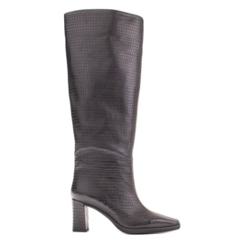 Marco Shoes Heeled boots for a wide calf black