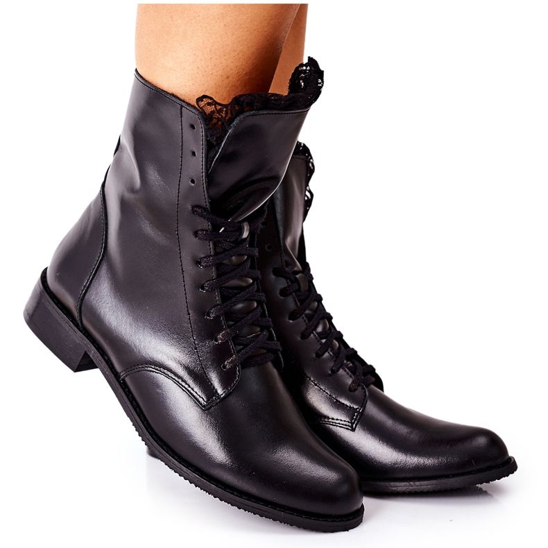 Women's Leather Warm Boots Nicole Black 2193/001