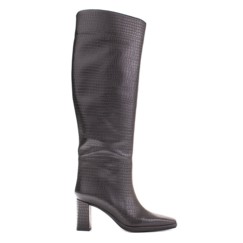 Marco Shoes High-heeled boots with a regular upper black