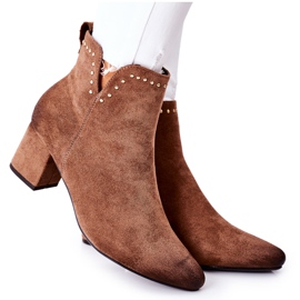 Vinceza Women's Boots Suede Beige Brinlack brown