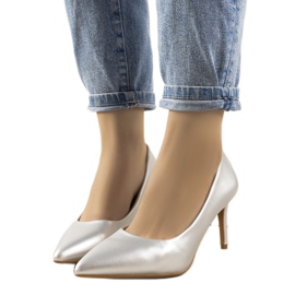 Classic silver pumps on an Isla stiletto heel