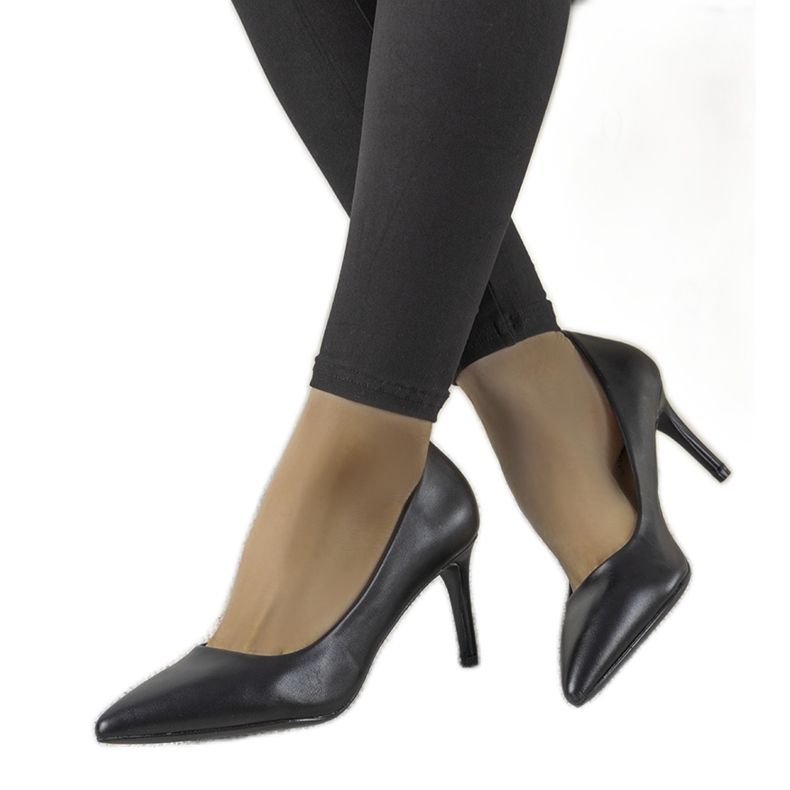 Black classic pumps on an Isla stiletto heel Black classic pumps on an Isla stiletto heel