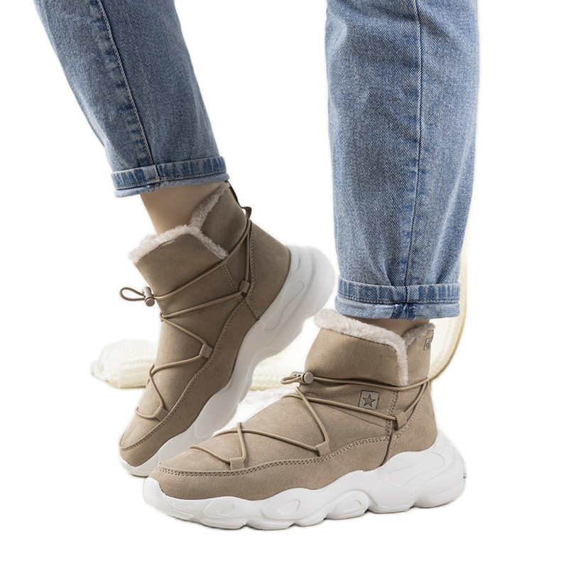 Beige stylish snow boots Big Star for women Marrero