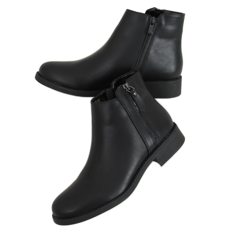 Black Chelsea boots for women MM-830 Black