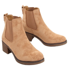 Jodhpur boots with low heels, beige SP102 Khaki Jodhpur boots with low heels, beige SP102 Khaki
