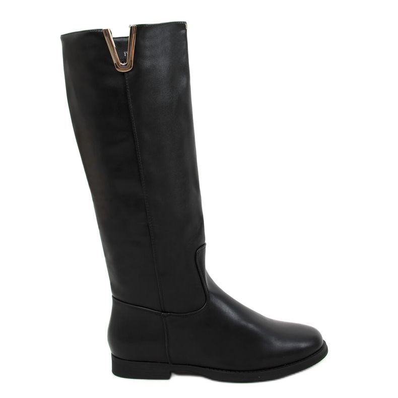 Black women's riding boots YY6787 Black
