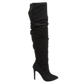 Black over-boots on a black RF296 Black pin