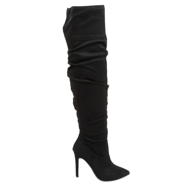 Black over-boots on a black RF296 Black pin