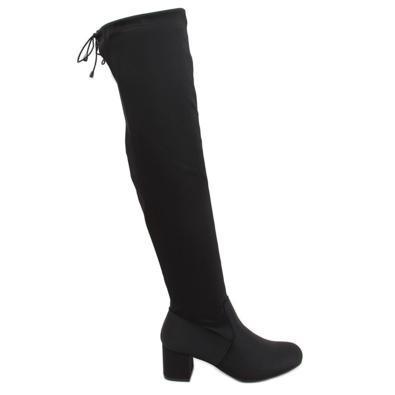 Over-the-knee boots with a flexible upper black RF297-1 Black
