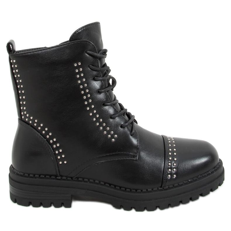 Black military boots 8356-PA Black