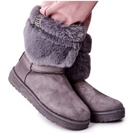 Women's snow boots Big Star II274128 Gray grey Women's snow boots Big Star II274128 Gray grey