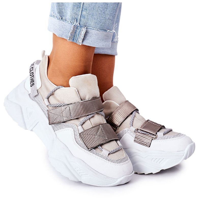 NAVY DOT Women's Sport Shoes Sneakers Silver Katerini NAVY DOT Women's Sport Shoes Sneakers Silver Katerini