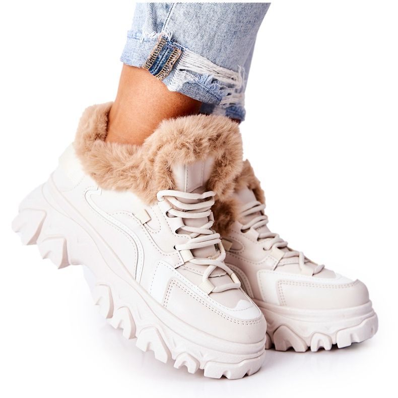 PM1 Women's Light Beige Warm Boots Limerick