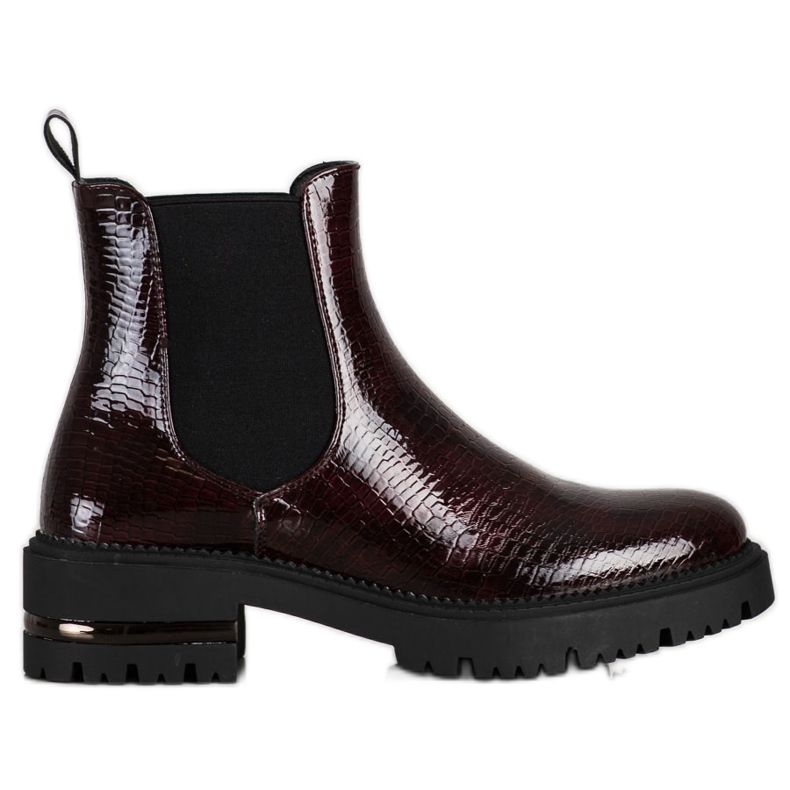 Snake Print Sergio Leone Chelsea Boots red multicolored