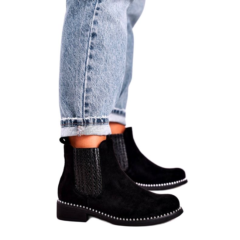 Women's Booties Jodhpur boots Suede Black Meagan