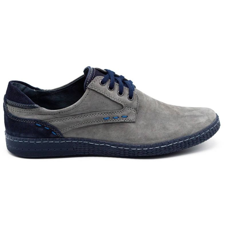KOMODO Casual men's shoes 848 gray navy blue grey