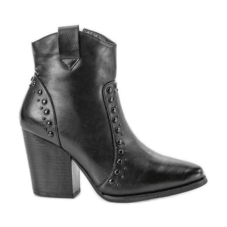 Black ankle boots on the Mero post