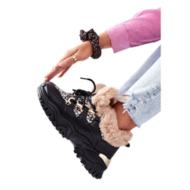 Women's Insulated Sports Shoes Black Heart Beats