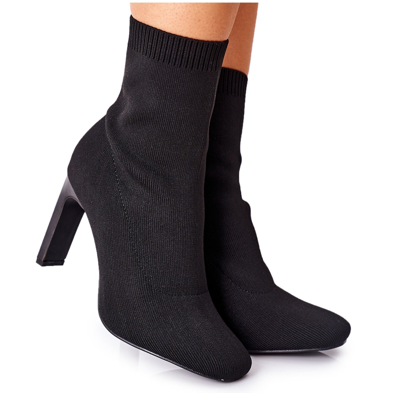 FJ1 Women's Slip-On Boots With A Sock Black Tonight