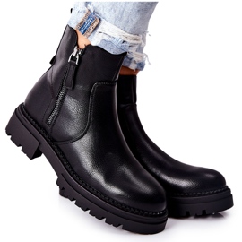 PE1 Black Silvan High Boots With Zippers
